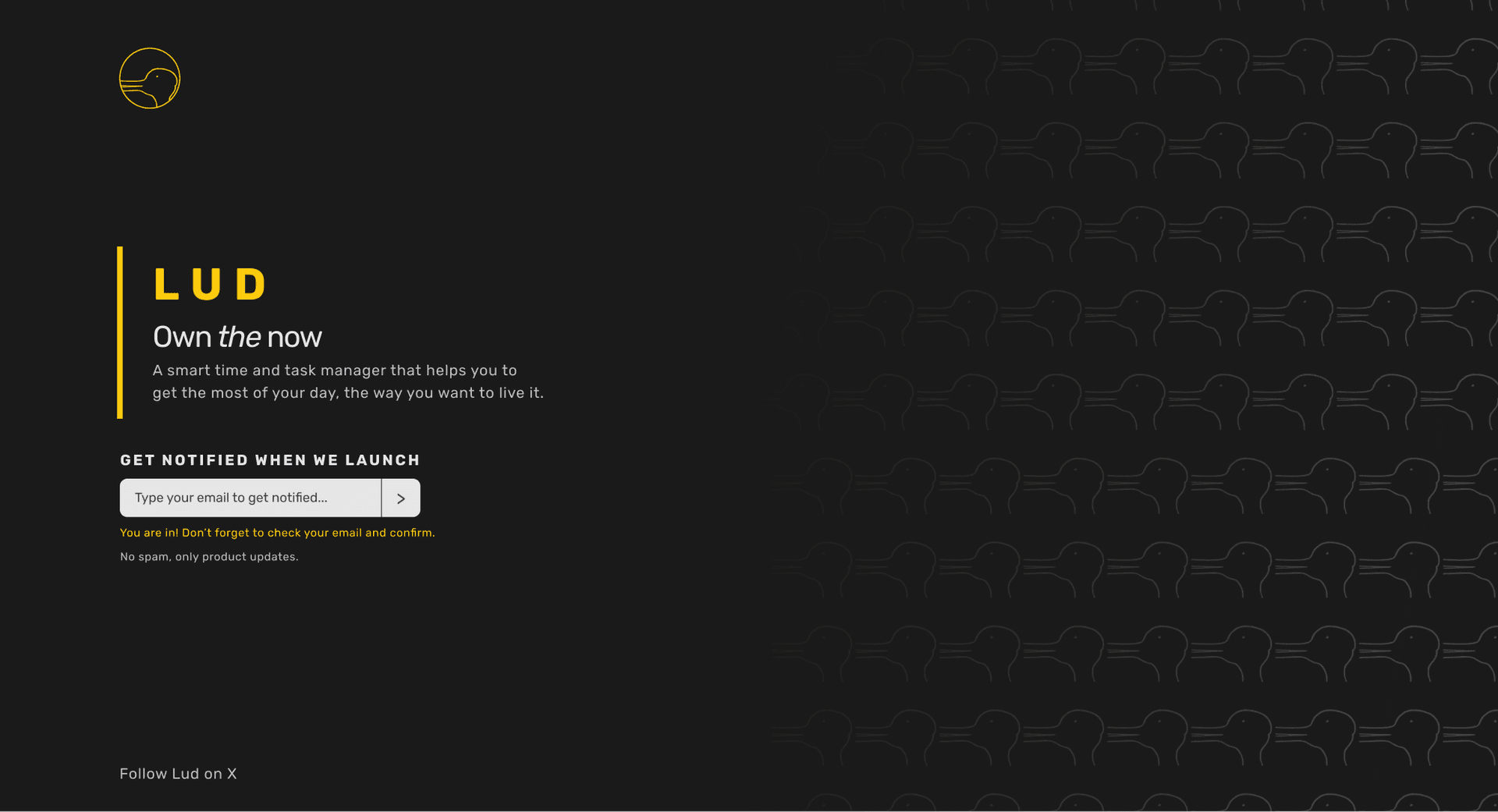 Lud - Coming soon page